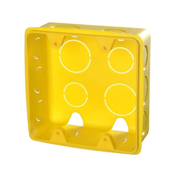 Caixa de Embutir 4 x 4 Amarela Corr Plastik