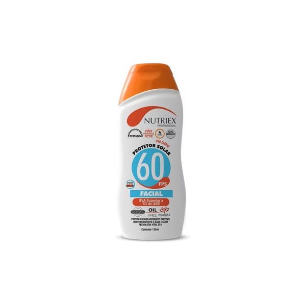 Protetor Solar Facial FPS 60 de 120ml Nutriex