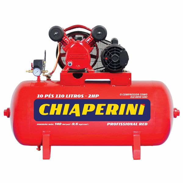 Compressor de Ar Red 10 Pcm 110L 2HP Monofásico 19195 Chiaperini 