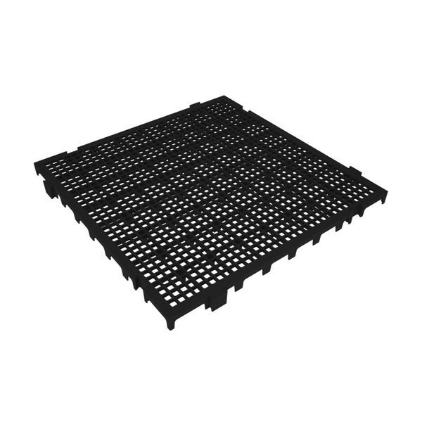 Piso Plástico Modular Preto 50 x 50 cm 42526 Presto