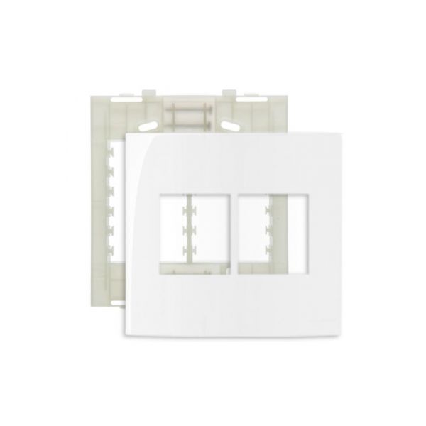 Placa 4 X 4 Com 4 Postos Branco Linha Sleek Margirius 