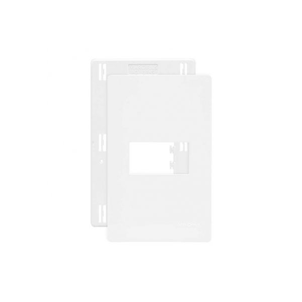 Placa 4x2 1 Posto Horizontal Branco C/ Suporte Linha Infinity Margirius