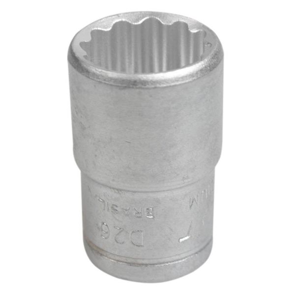 Soquete Estriado Curto 1/2'' X 20mm 204011BBR