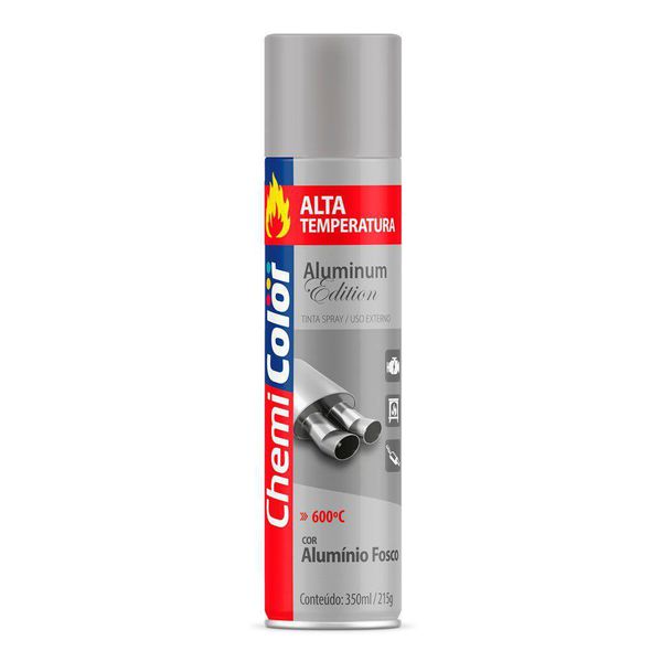 Tinta Spray Alumínio Alta Temperatura 400ml Chemicolor