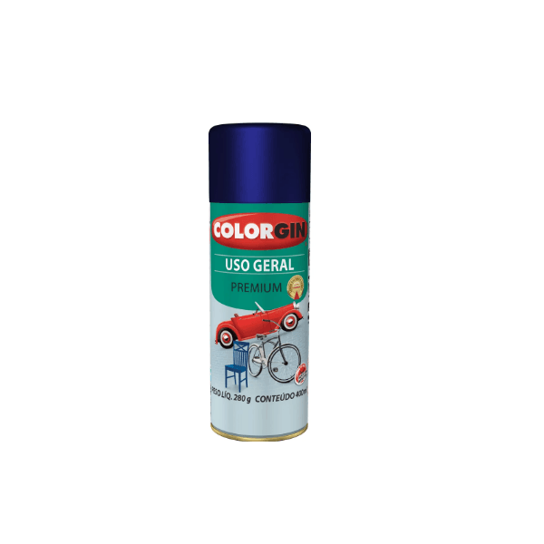 Tinta Spray Azul Angra Metálico 400ml 57011 Uso Geral Premium Colorgin