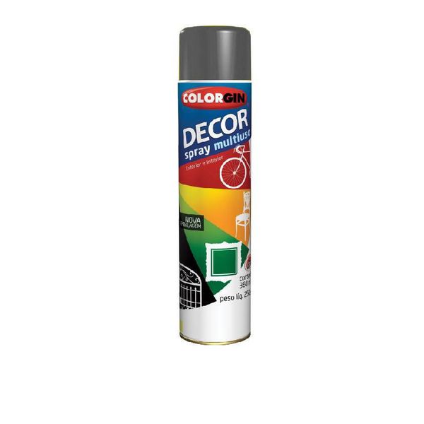 Tinta Spray Grafite Metálico 360ml 8661 Decor Colorgin 