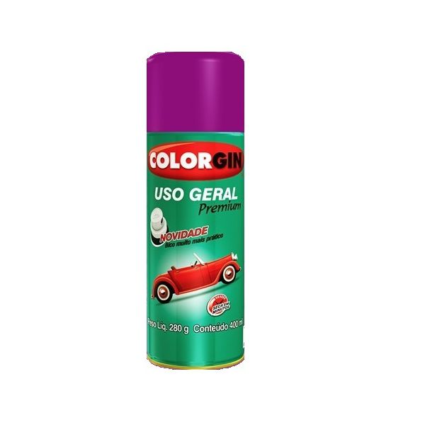 Tinta Spray Roxo Dakar Brilhante 400ml 56011 Uso Geral Premium Colorgin 