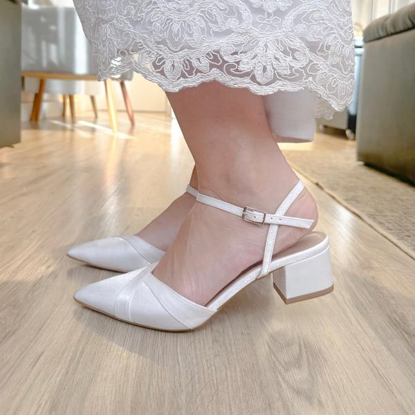 Off White Sapato Para Noiva Branco Cetim Sapatos Para Noivas Salto