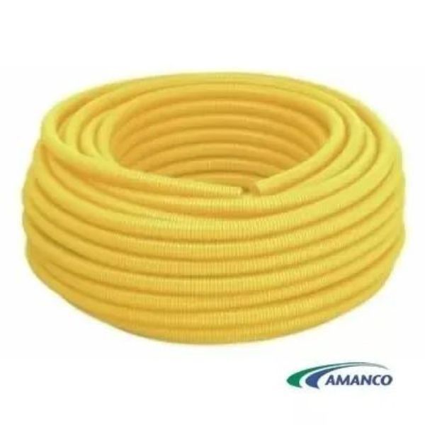 Conduite Corrugado Amarelo 25mm 3/4 - SANTAROSA LAR E CONSTRUÇÃO
