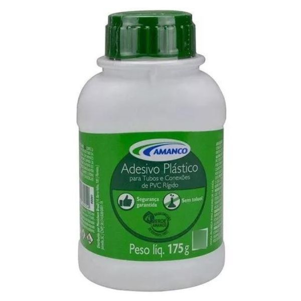 Adesivo Plastico Com Pincel 175g - Amanco (90061) - SANTAROSA LAR E CONSTRUÇÃO