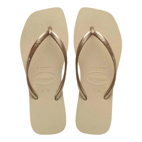 Chinelo Havaianas Slim Square -Areia Dourado - SÃO ROQUE CALÇADOS