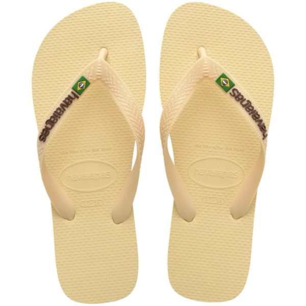 Chinelo Havaianas Top Brasil Logo -Buttercream - SÃO ROQUE CALÇADOS