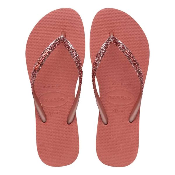 Chinelo Havaianas Slim Glitter II-Rosa Canyon - SÃO ROQUE CALÇADOS