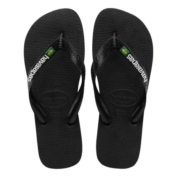 Chinelo Havaianas Brasil Logo-Preto - SÃO ROQUE CALÇADOS