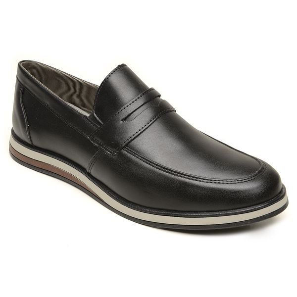 Sapato Casual Masculino Sintético Preto BR2 1733