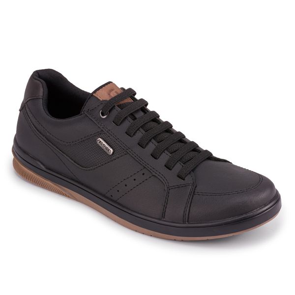 Tênis Sapatênis Masculino Sintético Elástico Preto ST176