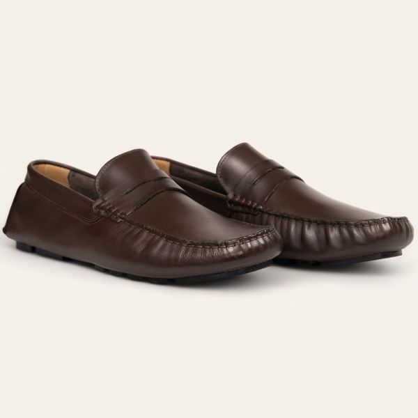 Sapato Casual Drive Penny Loafer Café