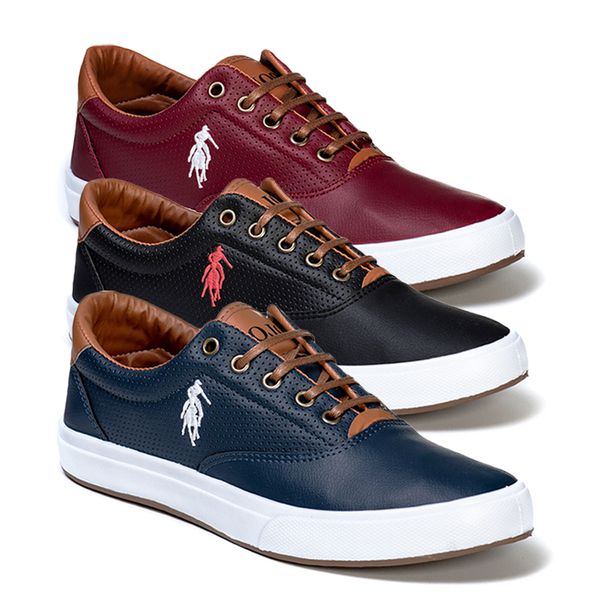Combo 3 Pares Polo Open Masculino