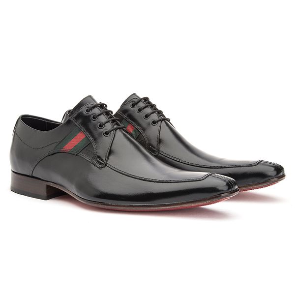 Sapato Social Estilo Italiano Masculino Premium em Couro com Detalhes