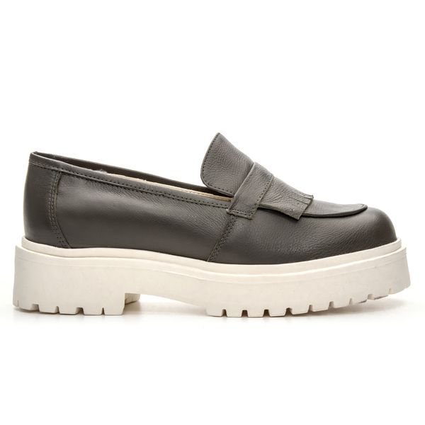 Mocassim Feminino Tratorado Aproprie Fringe Moderno Estiloso Confortável Musgo