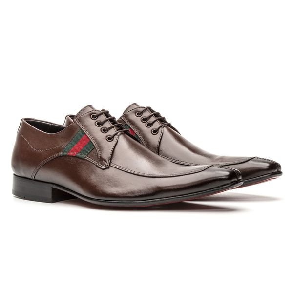 Sapato Social Estilo Italiano Masculino Premium em Couro com Detalhes