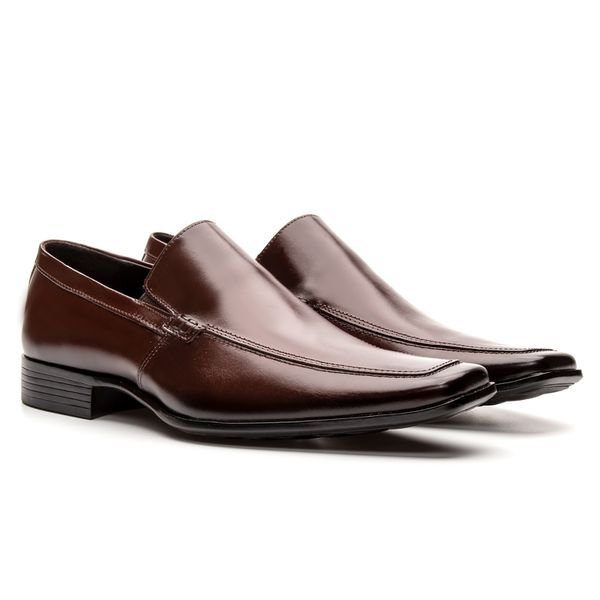 Sapato Social Masculino Loafer Estilo Italiano Vicenza em Couro 