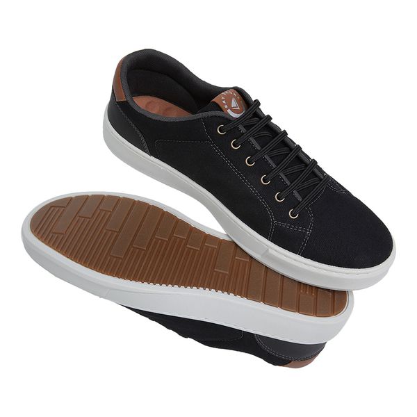 Tressê Slip On Couro Masculino Tressê Sapatenis Sola Preta Slip