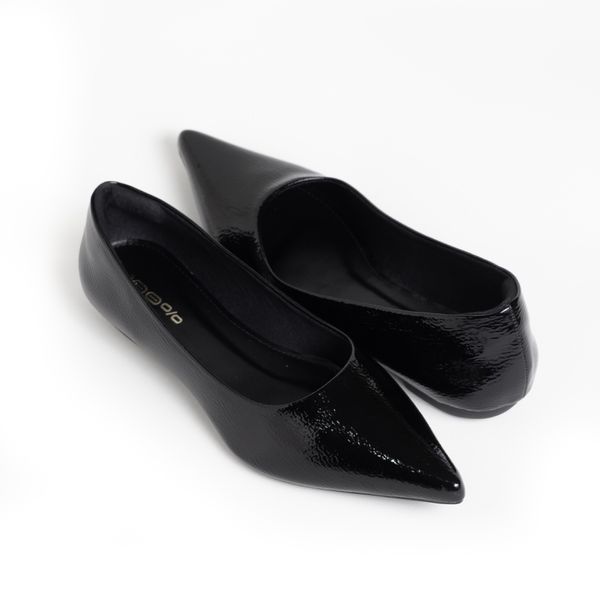 Sapatilha Verniz Molhado Preto