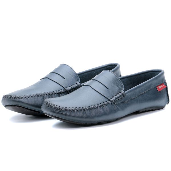 Sapato mocassim clearance azul masculino