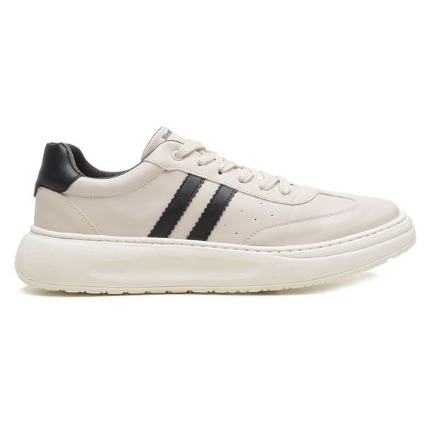 Tênis Masculino Casual Leve Off White com Detalhes Preto
