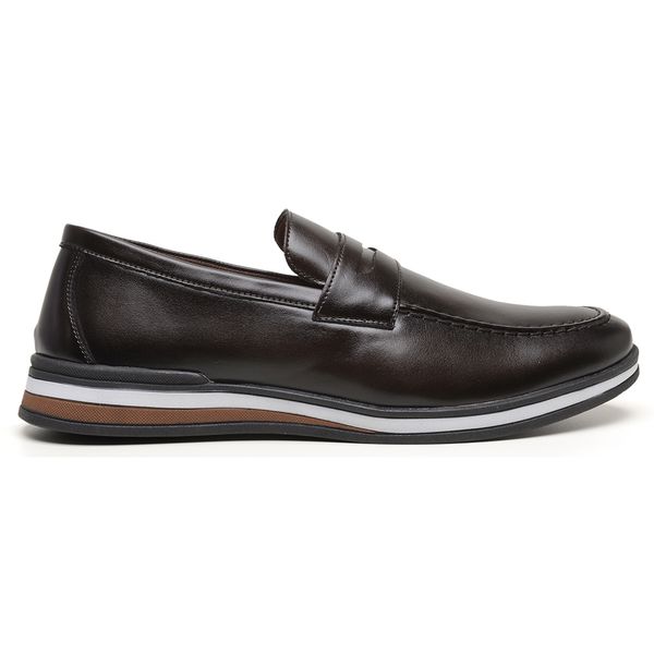Mocassim Sapato Casual Masculino Café