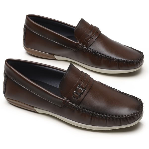 Mocassim Sapato Casual Masculino Capuccino
