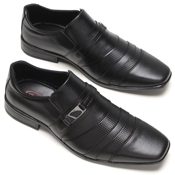 Sapato Social Masculino Casual Preto Calce Fácil