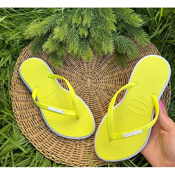 chinelo HAV amarelo/off 