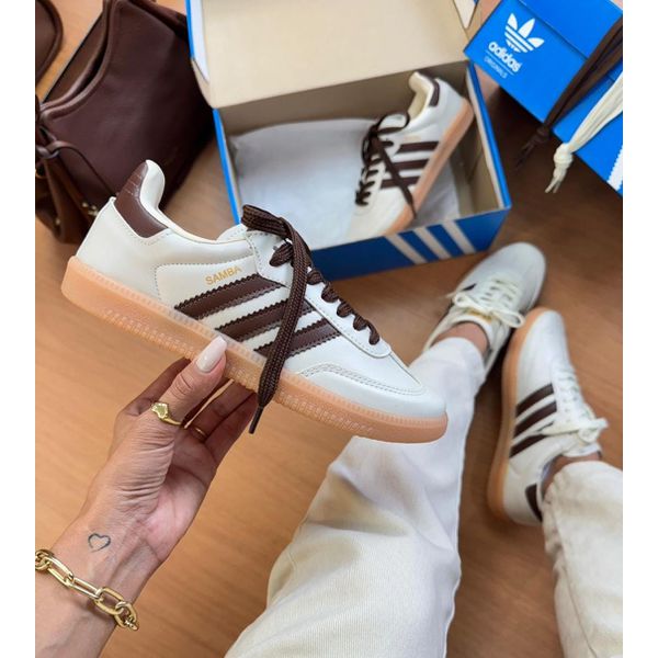 Tênis AD Samba OFF White com Caramelo