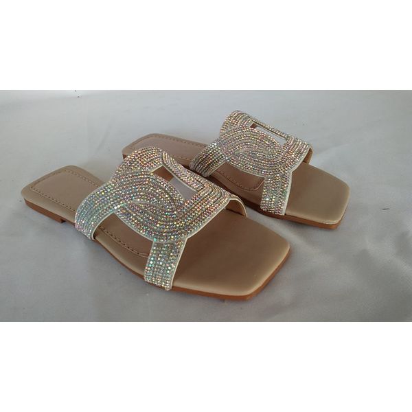 Rasteira Cobre Strass