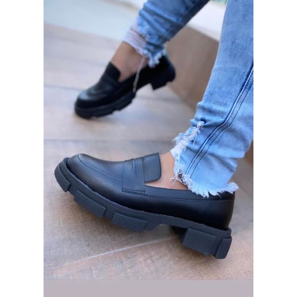 Mocassim Liso Preto