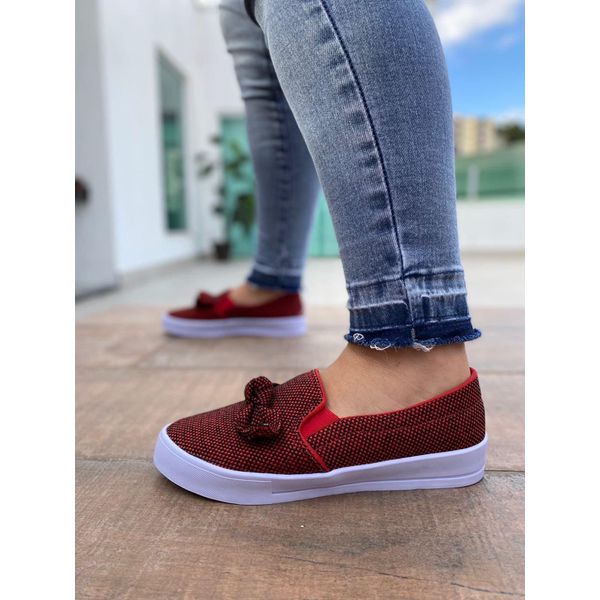 Slip On Branco com Costura  Talline Sapatilhas Atacado