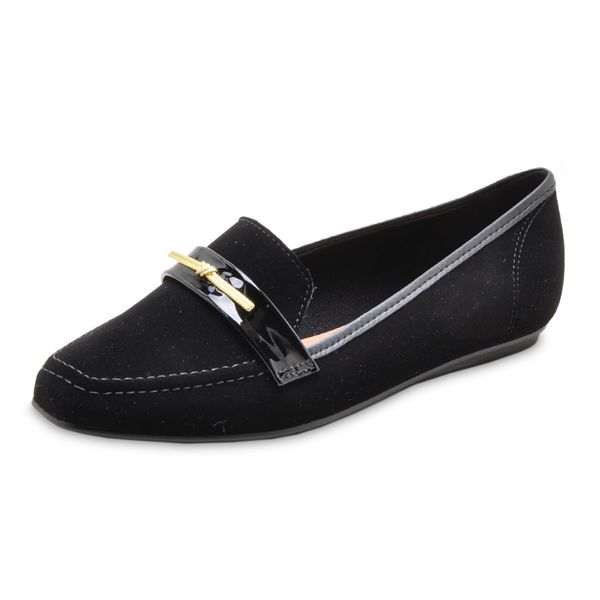 Sapatilha Feminina Slip On Matelasse Preto-Beira Rio - Sapatou