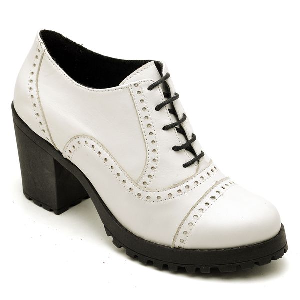 Ankle Boot Feminino Menina Brasil 19000 Verniz Branco 1338