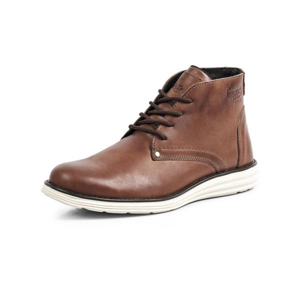 BOTA CASUAL MASCULINA URBANA COURO LEGÍTIMO SKYSCRAPER STOP BOOTS - R2000 - PINHÃO