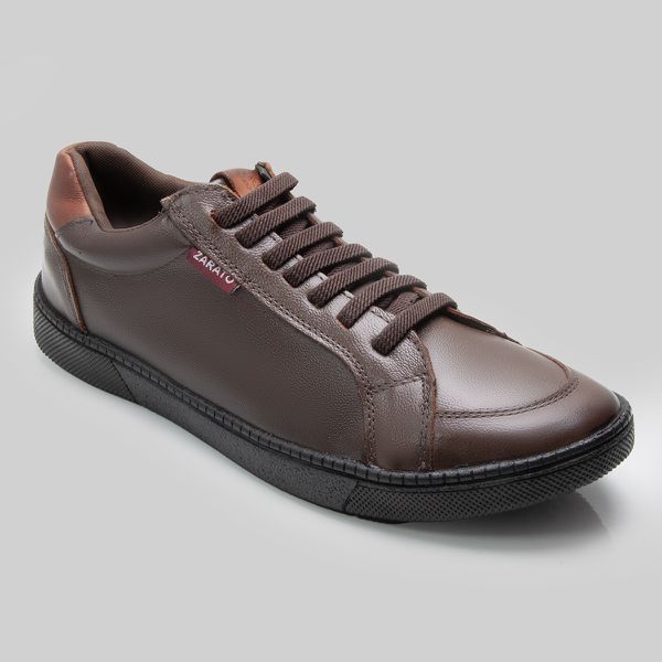 Tênis Masculino em Couro Bugati b02 Café Havana 2379