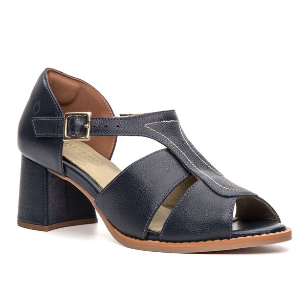Sandália Peep Toe - Azul Marinho - ELO