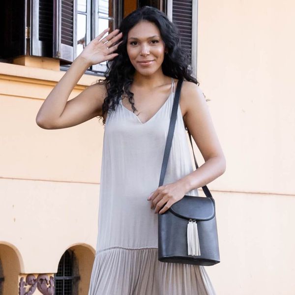 Bolsa RetrÔ - CARIOCA - Preta E Off White