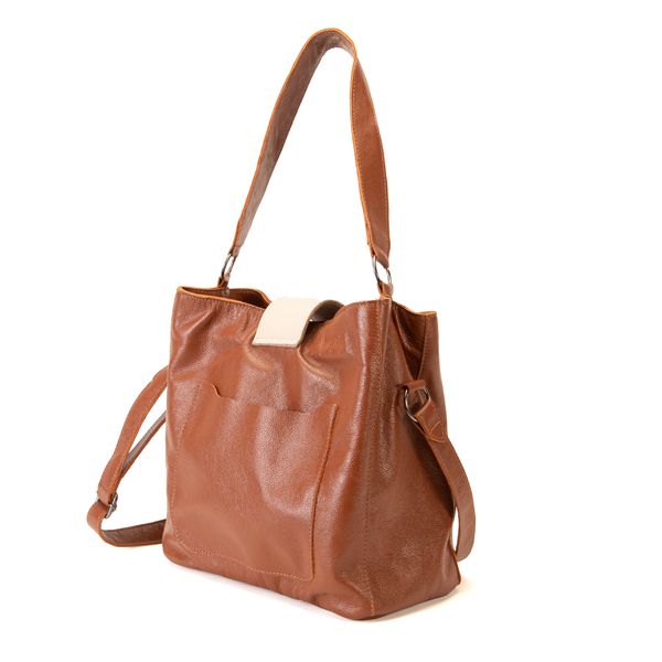 Bolsa RetrÔ - Chocolate e Off White - VERBENA 
