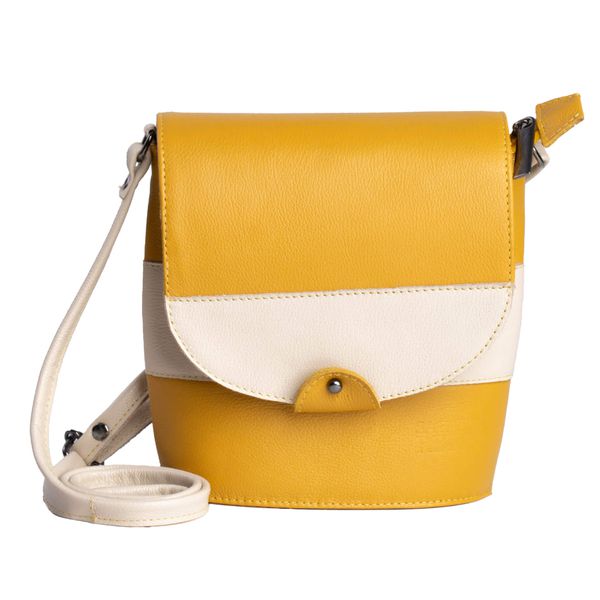 Bolsa RetrÔ - LEVEZA - Mostarda E Off White