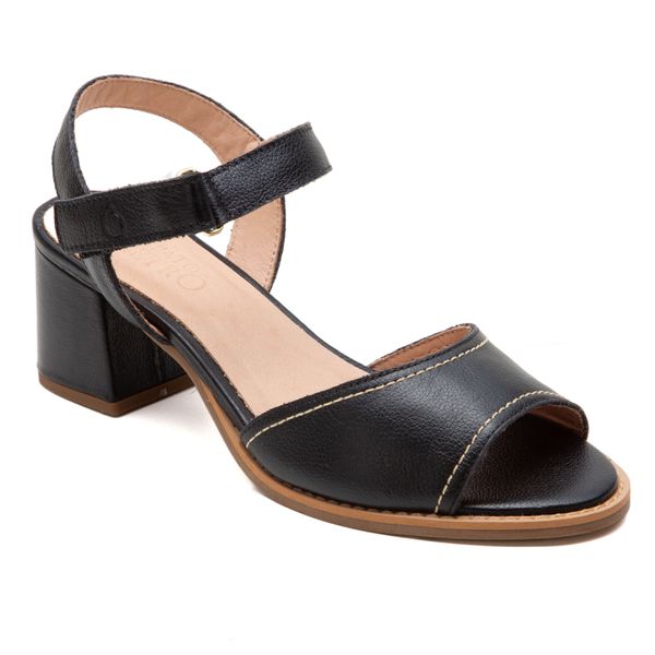 Sandália Peep Toe - Preta - LEVE 