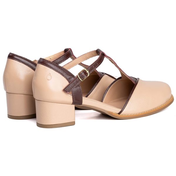 Sapato Boneca - BUARQUE - Nude E Madeira - 2075.5