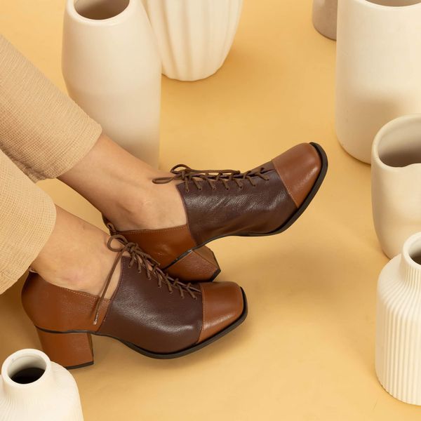 Sapato Boneca CITRINO - Chocolate e Madeira - 400.39