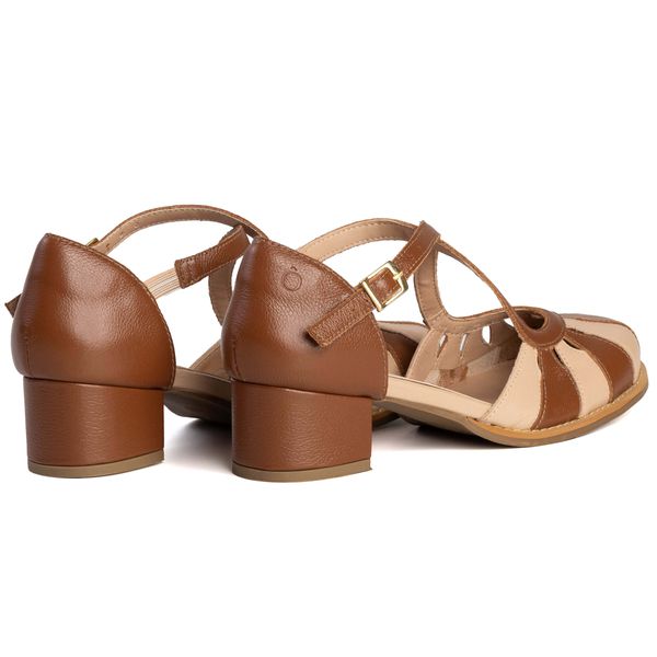 Sapato Boneca - RESPIRO - Chocolate E Nude - 2075.7